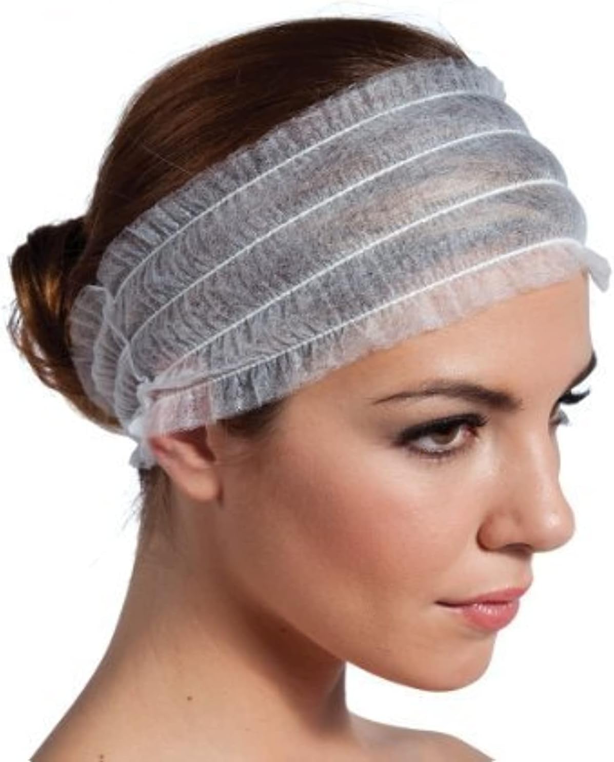 HUINI 100 Pcs Disposable Spa Non-woven Headbands, 100 Count CD-104