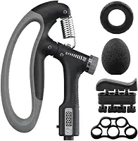 Kit Hand Grip Exercitador de Mãos e Dedos Ajustável 5 a 100kg Para Força Resistência Fisioterapia e Reabilitação Com Contador