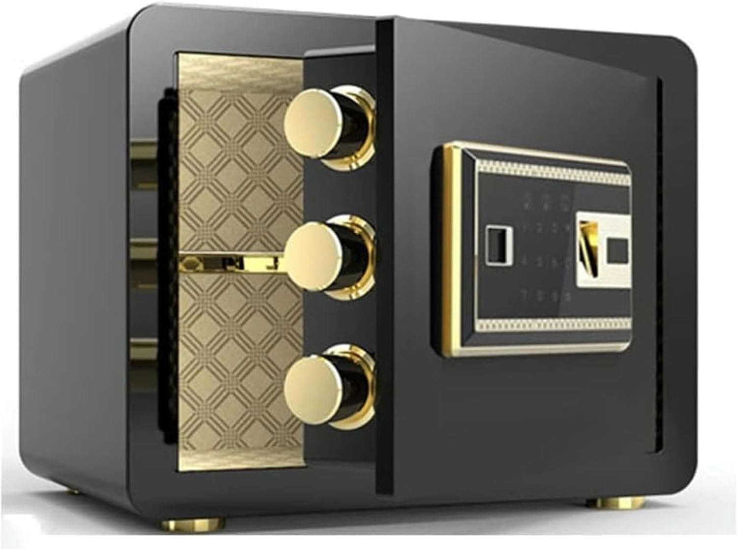 Safe Box Security Home Safe with Document Bag, Digital Keypad LCD Display Inner Cabinet Box(E)