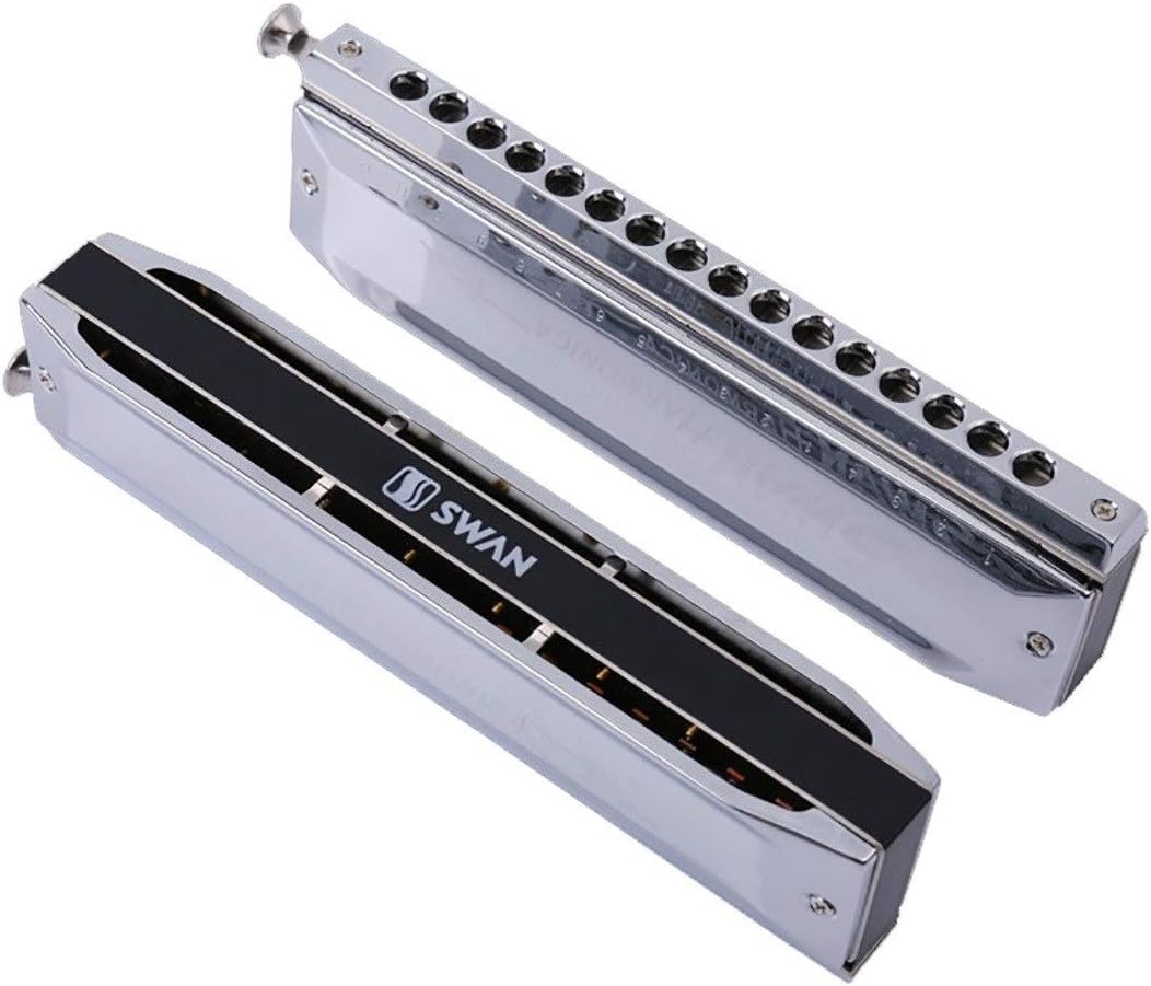 RCDD Harmonica,16hole Chromatic Harmonica Widerange 16hole 64tone