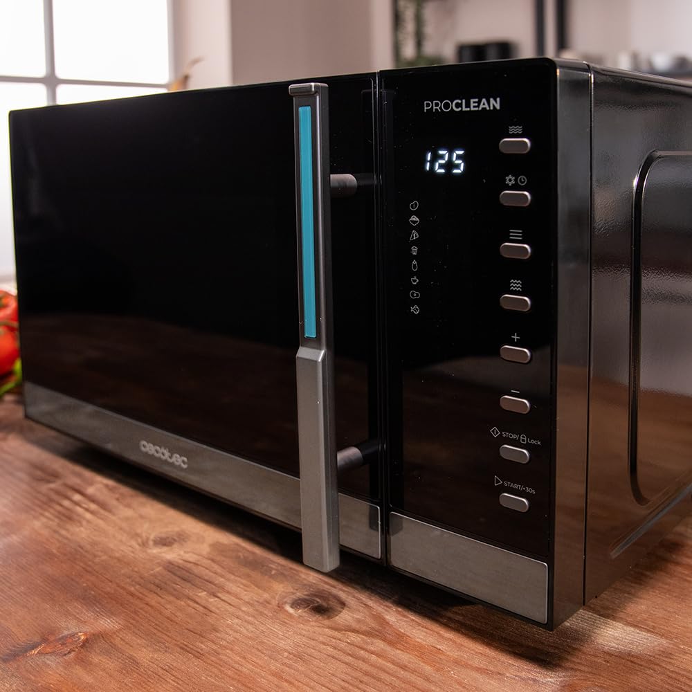 Cecotec Microonde digitale con griglia da 23 l Proclean 5130. 800 W e 1000 W Grill, cottura uniforme, 5 livelli di potenza, funzione scongelata, timer 60 min, piatto girevole 285 mm