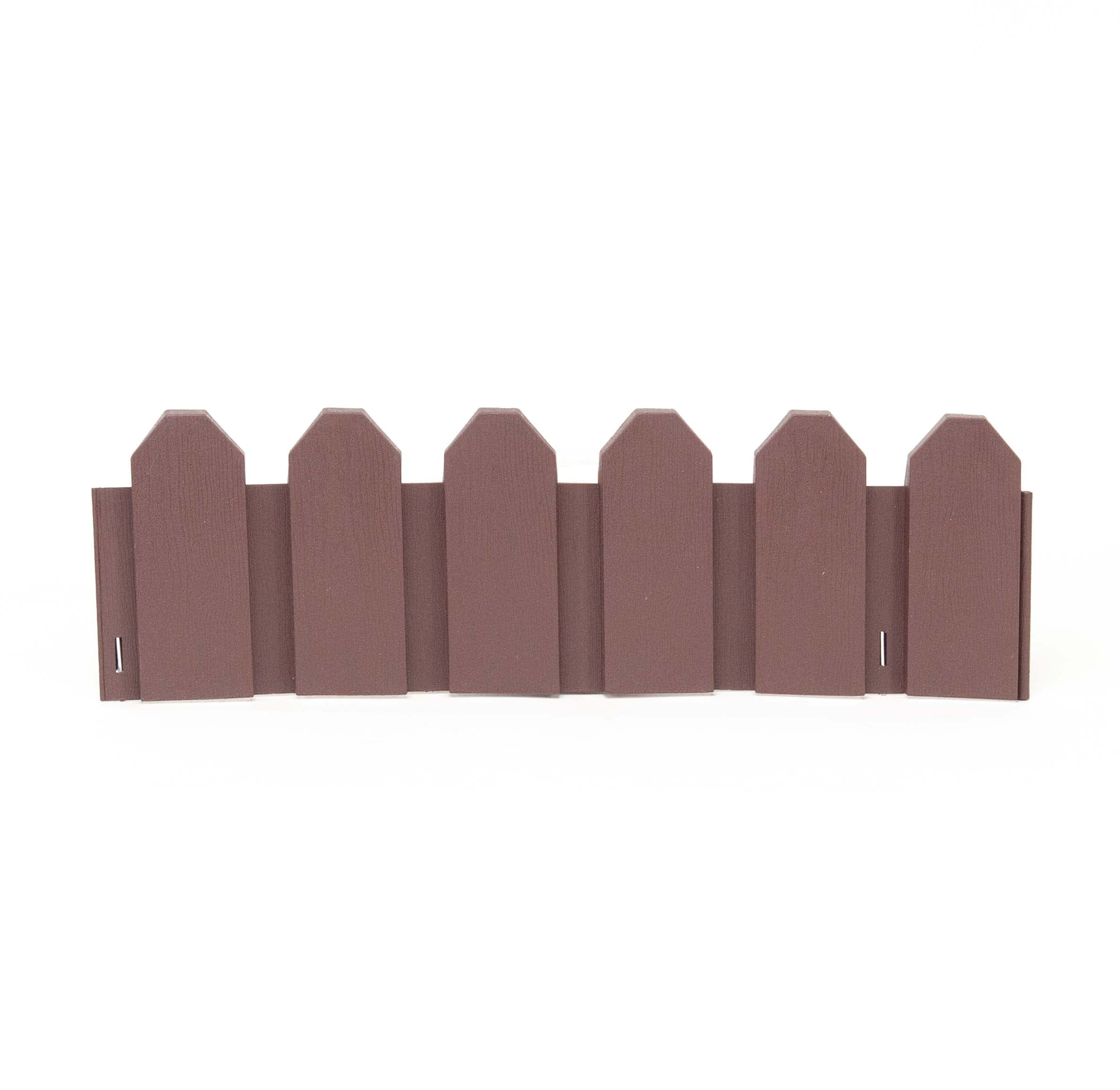 The Secret Home - Set de 4 Vallas para Jardín – Vallas de Propileno – Color Marrón - Decoración y Protección para Hogar - Ideal para Jardín, Piscina y Terraza (Modelo 2)