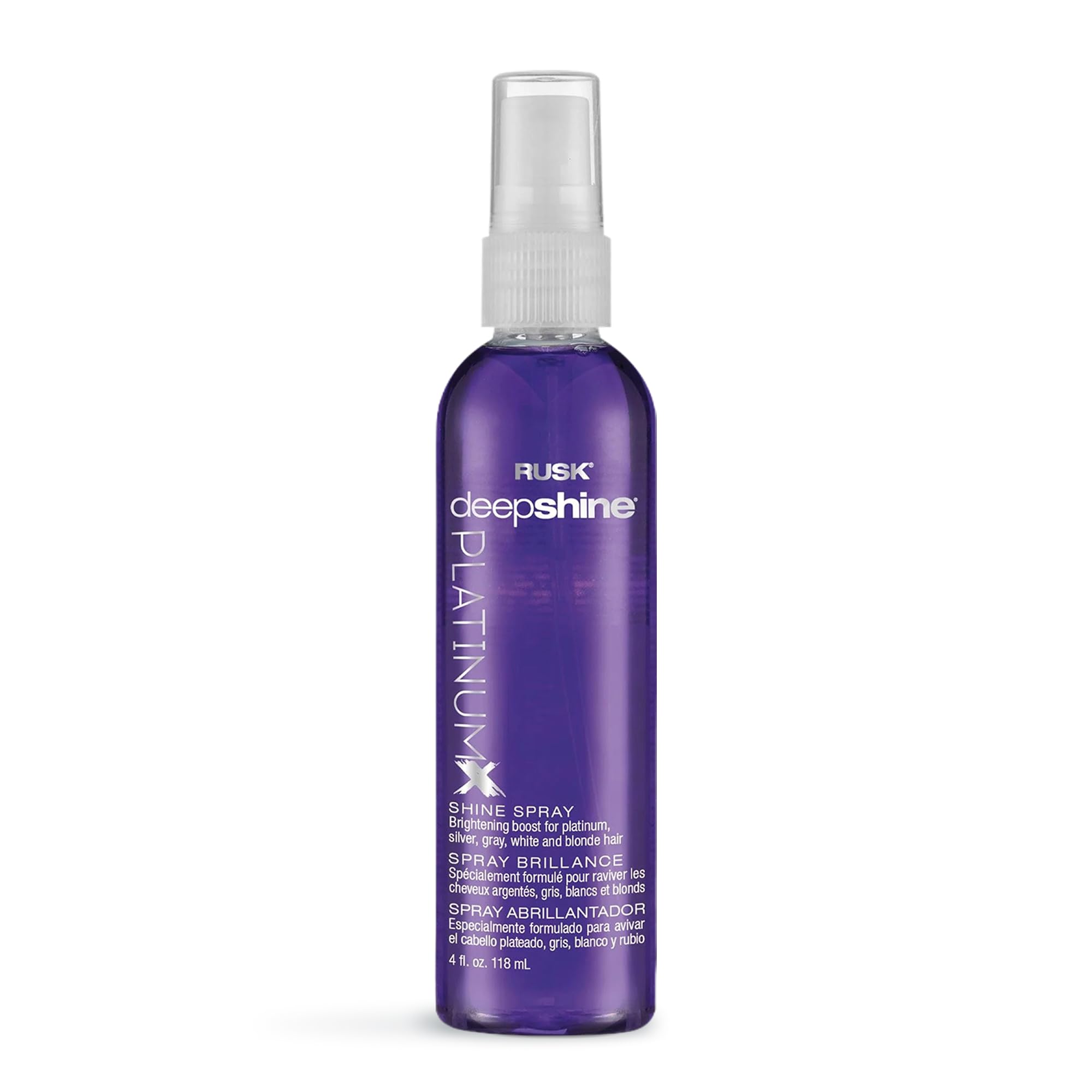 RUSK Deepshine PlatinumX Shine Hair Spray, Thermal Glossing Mist, 4 oz
