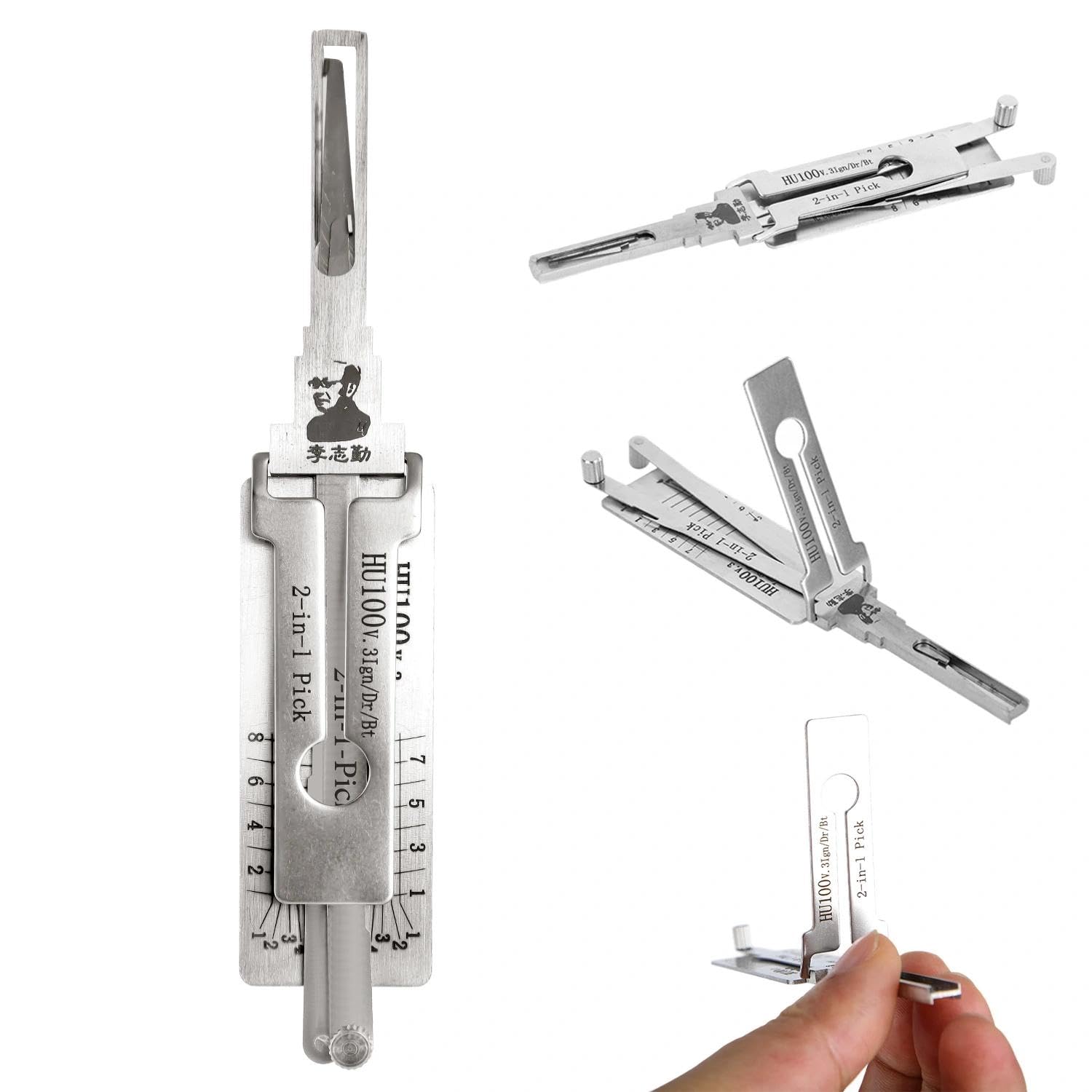 thumbnail: QiDAI HU100R Autoslot Decoder 2-in-1 - Lockpick Kit Voor Contactsleutel & Deurslot - Voor Slotenmakers & Autobezitters