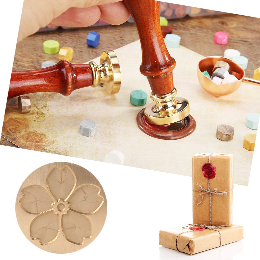 Timbro Sigillo Ceralacca Vintage A Fiore - Per Biglietti, Buste, Matrimoni E Feste - Foto 6