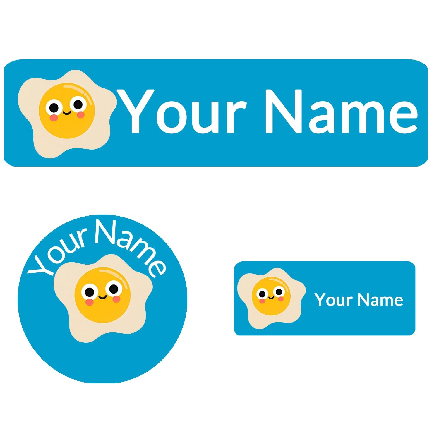 Personalized Waterproof Name Labels Custom Name Stickers for Kids Clothing Tags Water Bottles, Camp Daycare Lunch Boxes and School Supplies (Sun, 125