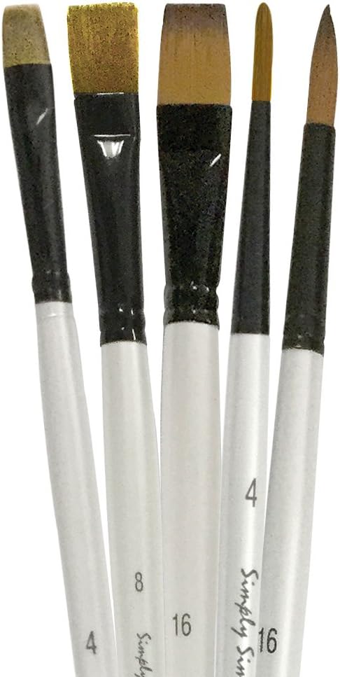 Robert SimmonsSimply Simmons Long Handle Brush Sets Synthetic Set of 5