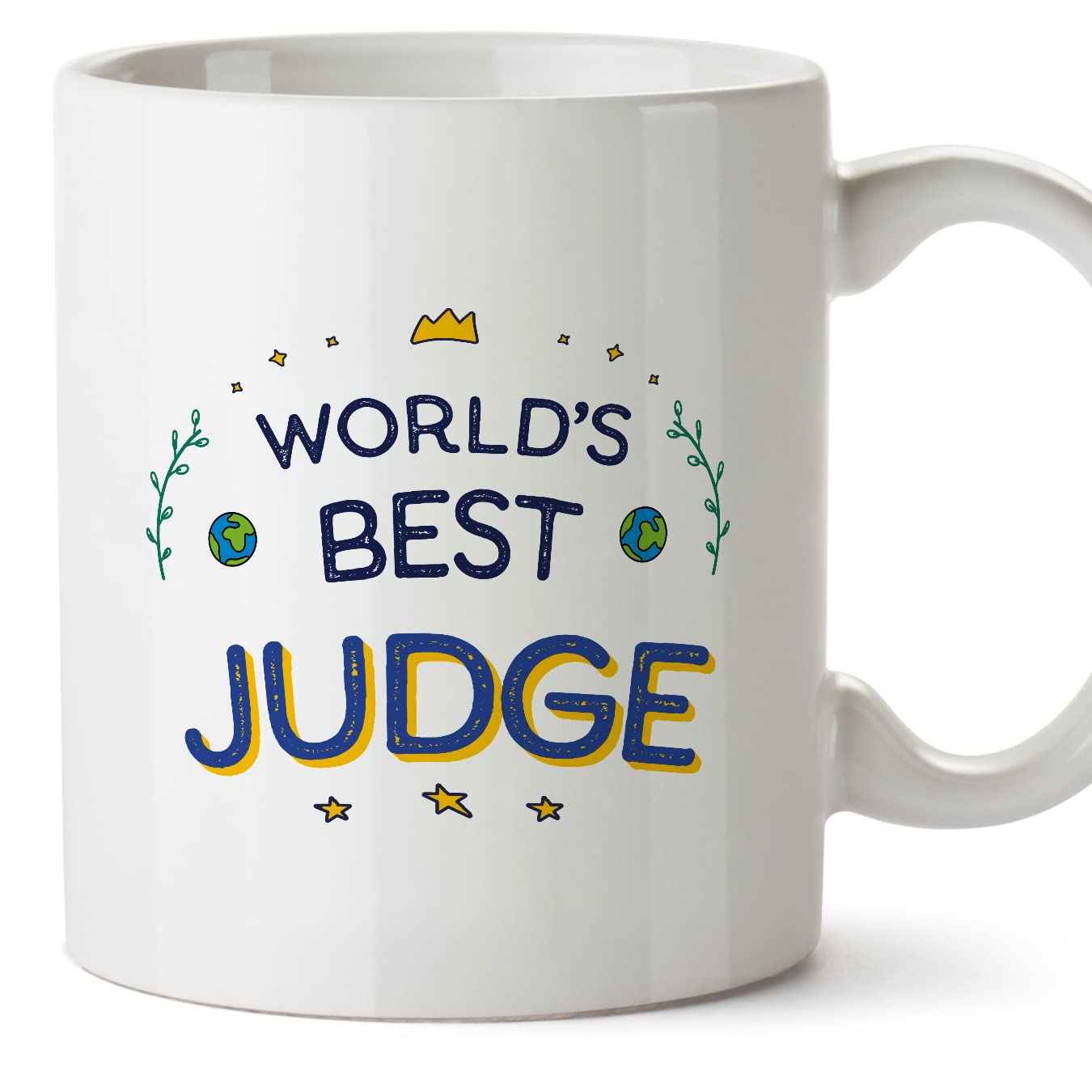 MUGFFINS Judge Mug - in English - World's Best - Funny Gift for Colleagues - Ceramic 11oz Mug — image 1