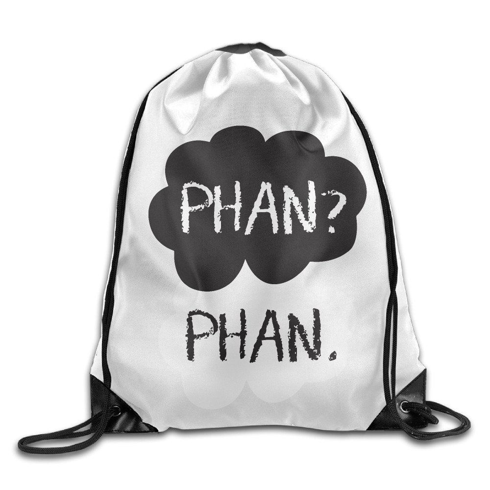 Kfjnjins White Dan And Phil Drawstring Backpack Sack Bag