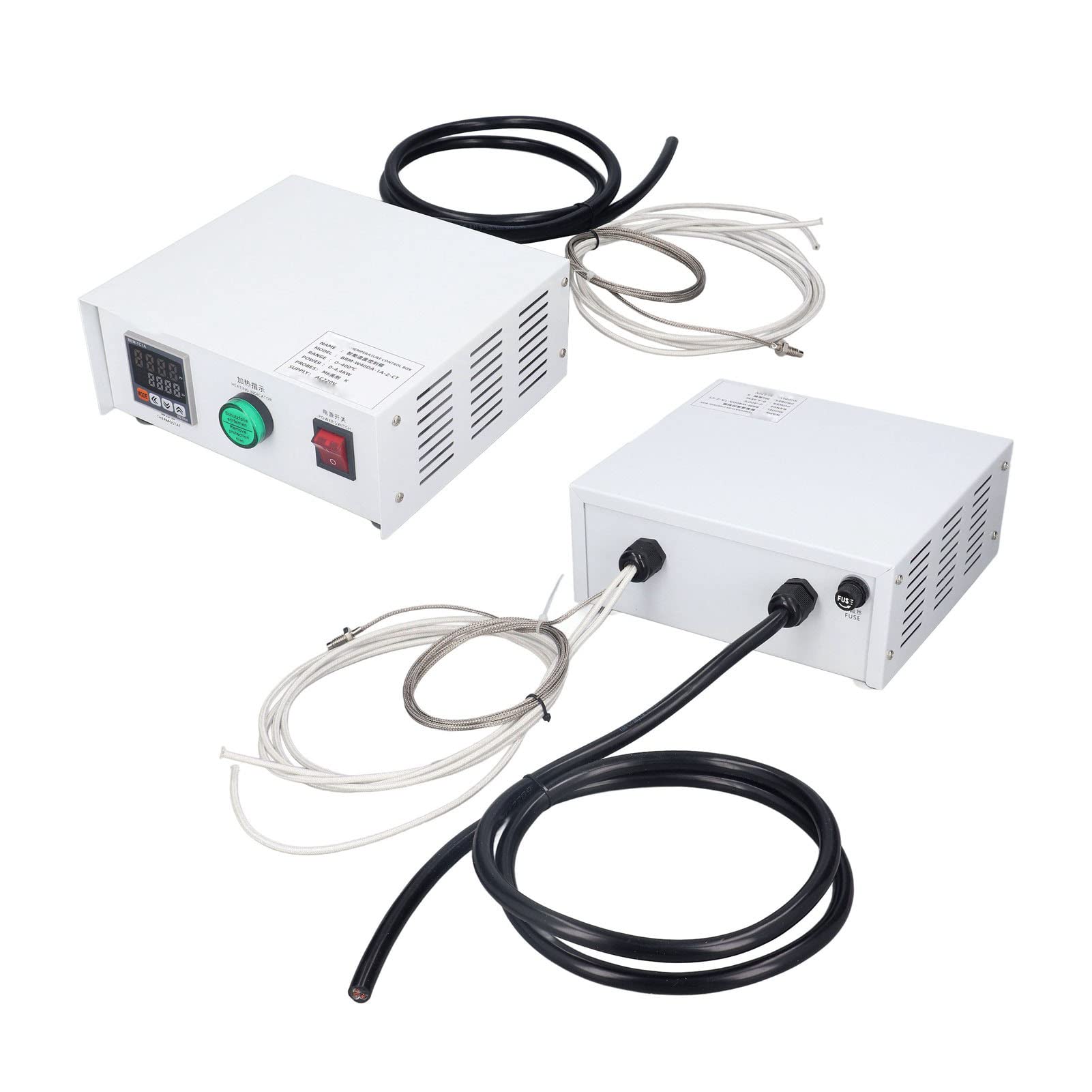 Controlador de Temperatura PID, Termostato de Pantalla Digital con Sonda de Alta Precisión M6, AC220V 0-400°C para Horno IR, Máquina de Curado UV, Maquinaria de Plástico (2m)