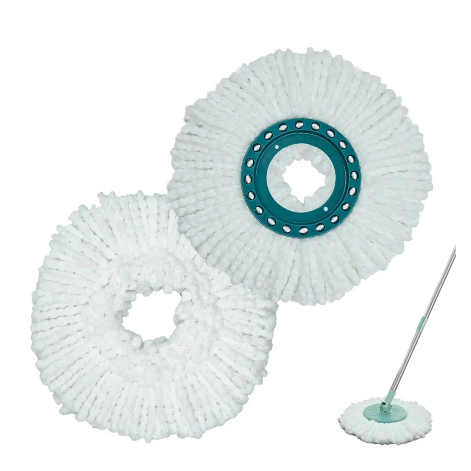 3 Cabezales De Repuesto De Microfibra For Mopa Giratoria Manos Libres, Compatibles Con Leifheit 52019/52052/52054/52023, Almohadilla Limpiadora De Microfregona Con Cabezales De Limpieza.