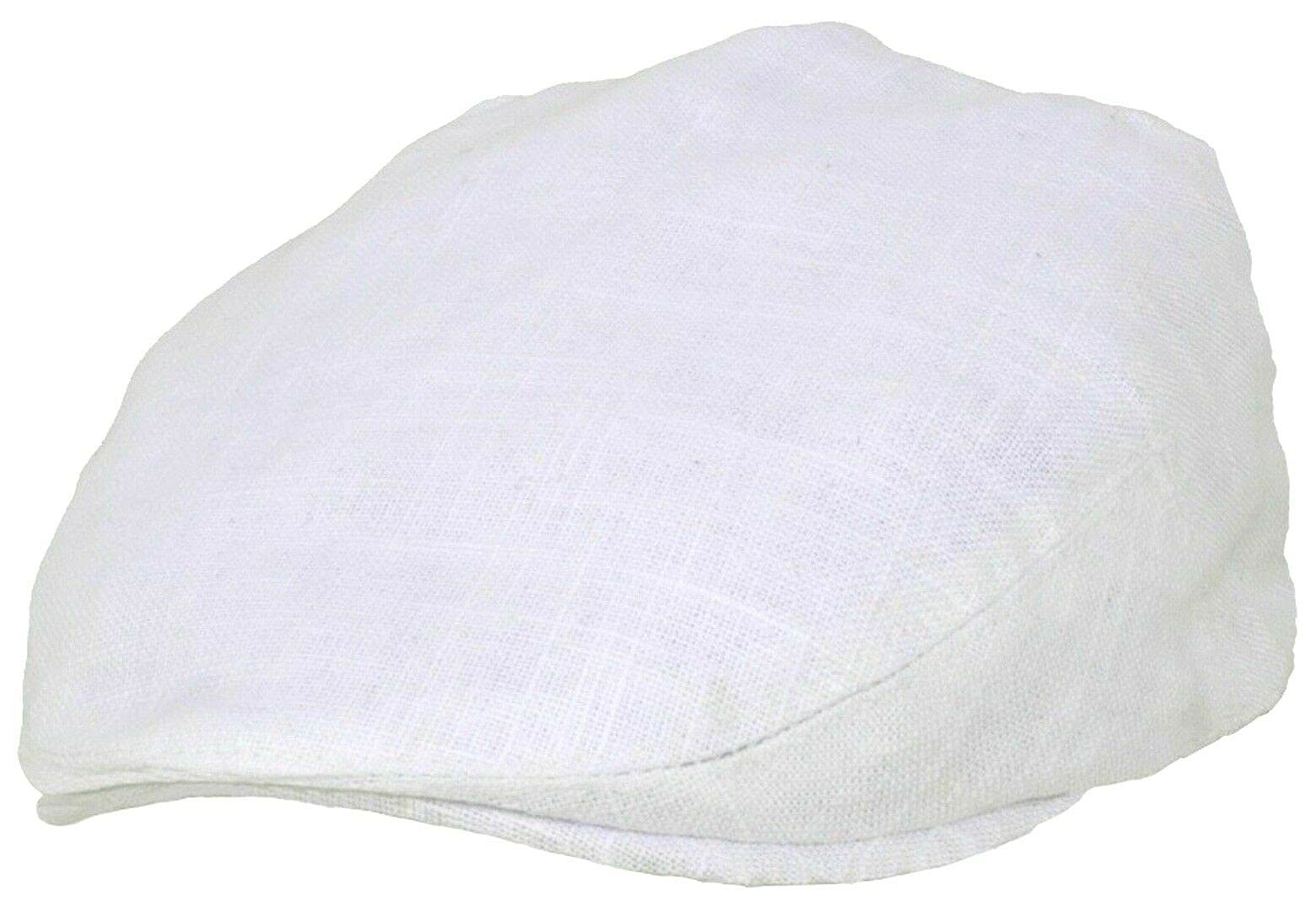UK-UNIQUE G&H - Gorra plana unisex de lino ligero estilo verano