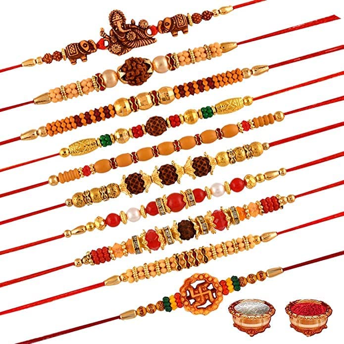 See full amazon price history chart for MOOLYAVAAN PRODUCTS Multicolor Fancy Rakhi for Brother Rakhi Combo Rakhi Set Rakhi Designer Rakhi for Raksha Bandhan (1Packet Roli & Chawal FREE) Pack of (6) MOOLYAVAAN PRODUCTS Multicolor Fancy Rakhi for Brother Rakhi Combo Rakhi Set Rakhi Designer Rakhi for Raksha Bandhan (1Packet Roli & Chawal FREE) Pack of (6) (B0B8663K8R) Amazon Price History, Amazon Price Tracker