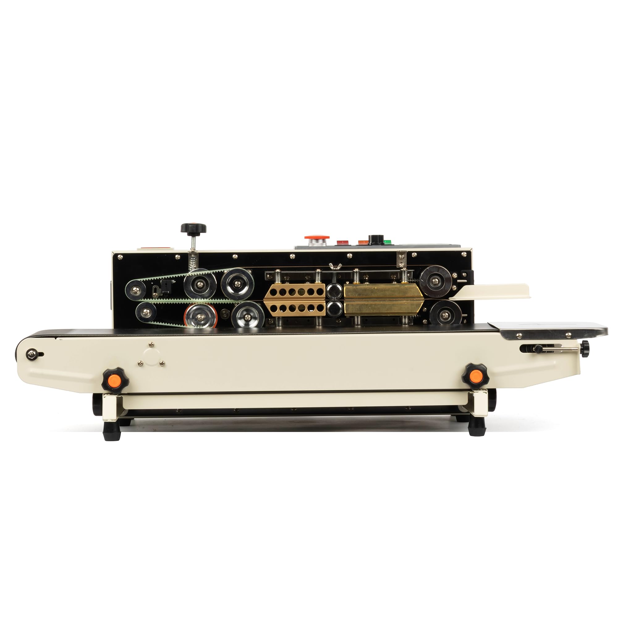 U.S. Solid Sellador continuo de banda de bolsa - Máquina automática de sellado horizontal con control digital de temperatura, ancho de sellado de 13 mm para películas de PVC de 0,1 mm, codificación de