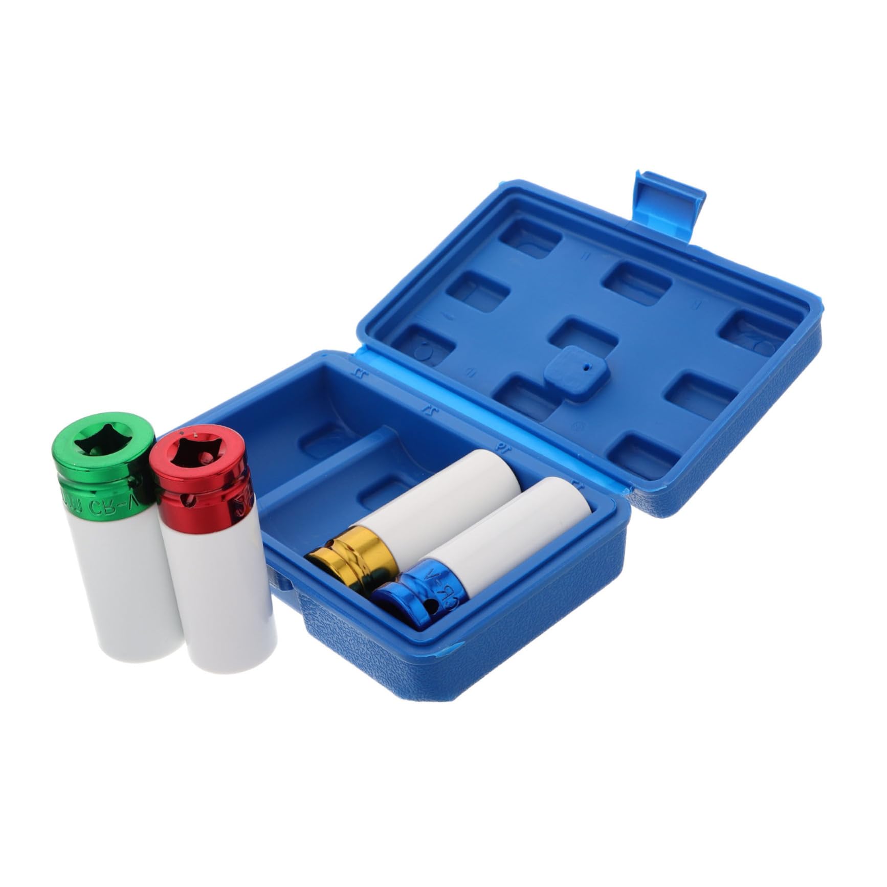 Unomor 4 Pcs Auto Repair Tool Lug Nut Protective Socket Car Tire Repair Kit Repair Tool Accessories Wheel Wrench Socket Motorcycle Tire Repair Kit Lug Nut Protector Wheel Nut Socket Steel