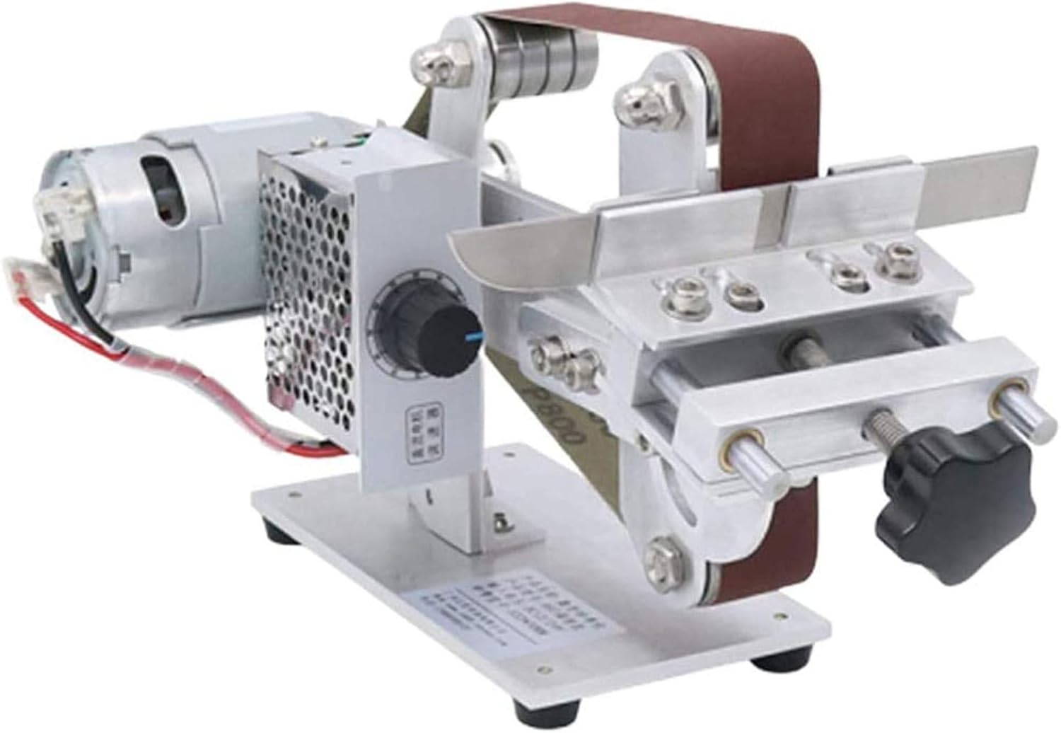 Micro Belt Sander Electric DIY Belt Grinder Grinding Tool Professional Polishing Grinding Machine Multifunctional Cutter Edges Sharpener with Foot Pads And Belts,360w power (Sander Only or)
