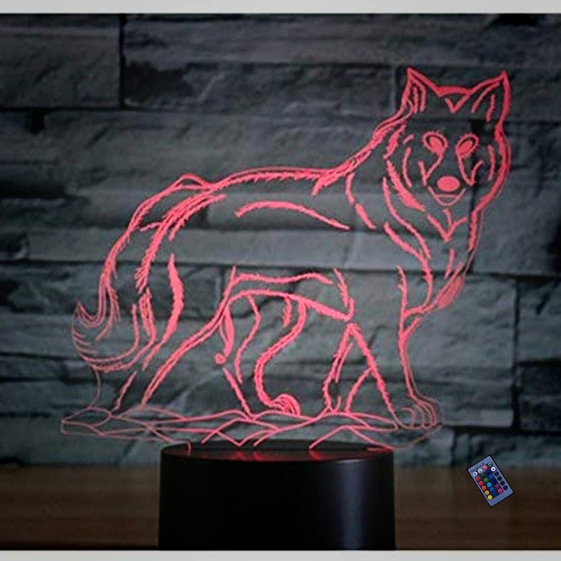 3D Panzer Nachtlicht Mit 16 Farben & Fernbedienung – LED Tischlampe Für Kinder, Optische Täuschung, USB-betrieben