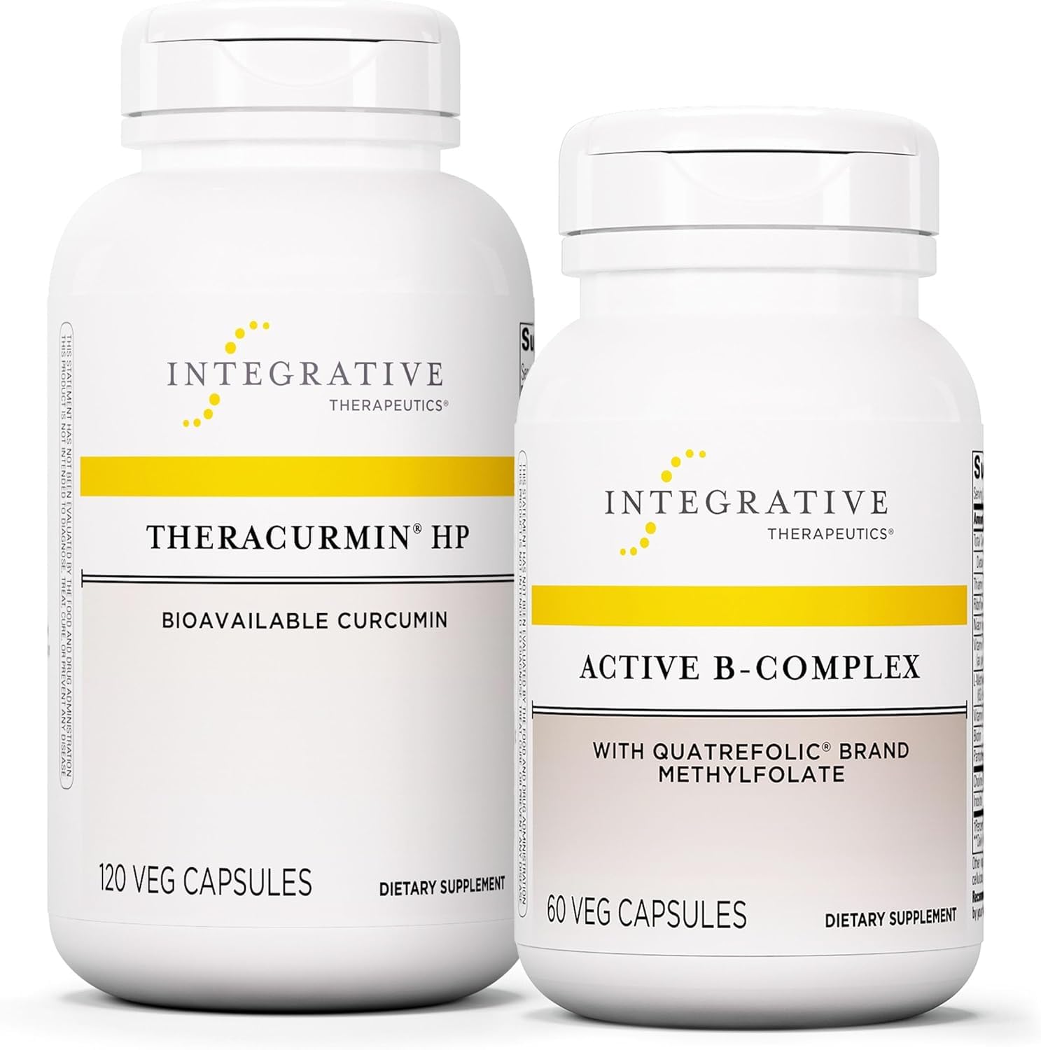 Integrative Therapeutics Bundle with Active B-Complex, 60 Capsules & Theracurmin HP, 120 Capsules - Active B-Complex to Support Energy Metabolism* - Theracurmin