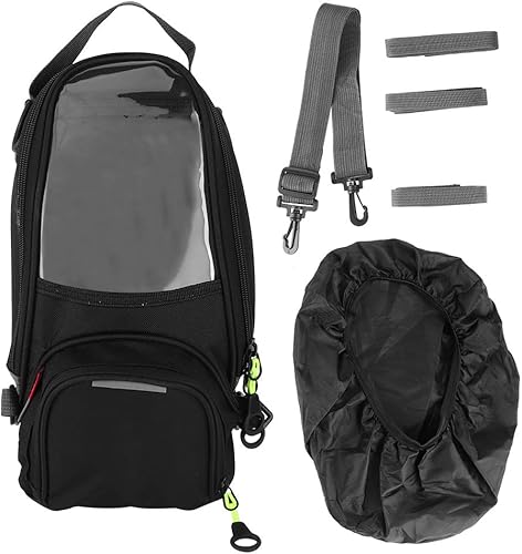 KUIDAMOS Bolsa universal para tanque de combustible de gasolina para motocicleta, tela Oxford impermeable con bolsa magnética fuerte para