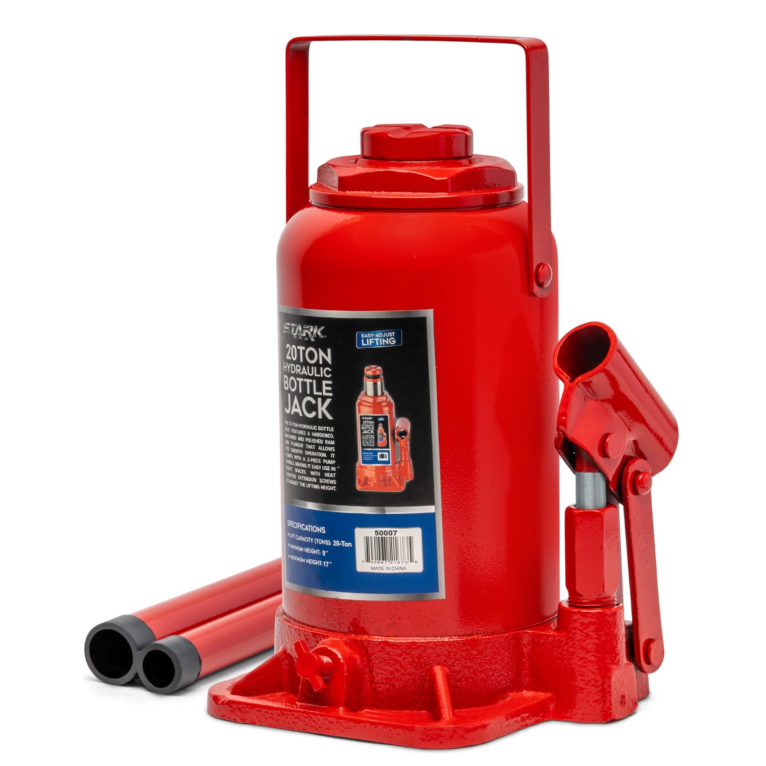 - XtremepowerUS Hydraulic Bottle Jack (20 Ton) Portable Hydraulic Jack Lift Height Farm RV Truck Equipment Automotive Shop