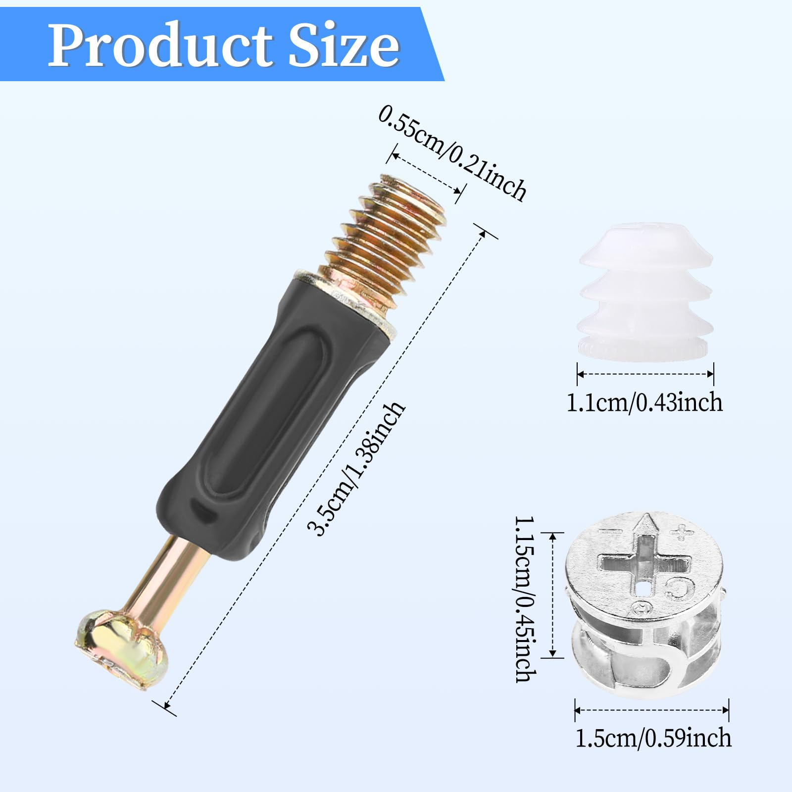 Furniture Screws 300pcs 3 In 1 Furniture Connecting Hardware Cam Lock  Fasteners Mini Channel Locks, image size:1600x1600