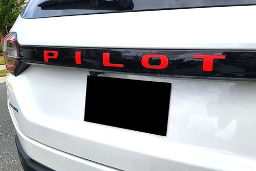 Miniatura 6 de Calcomanía de vinilo con letras o contorno de piloto compatible con Honda Pilot 2023-2026 | Va encima de las letras en la escotilla trasera del