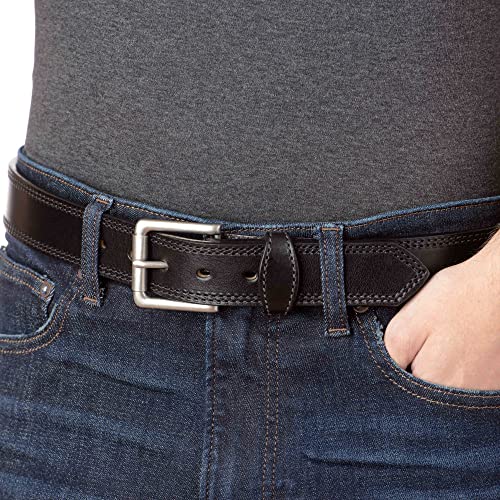 Bullhide Belts Mens Leather Belt for Work, Casual, Dress, 1.50" Wide, Black, 42"4