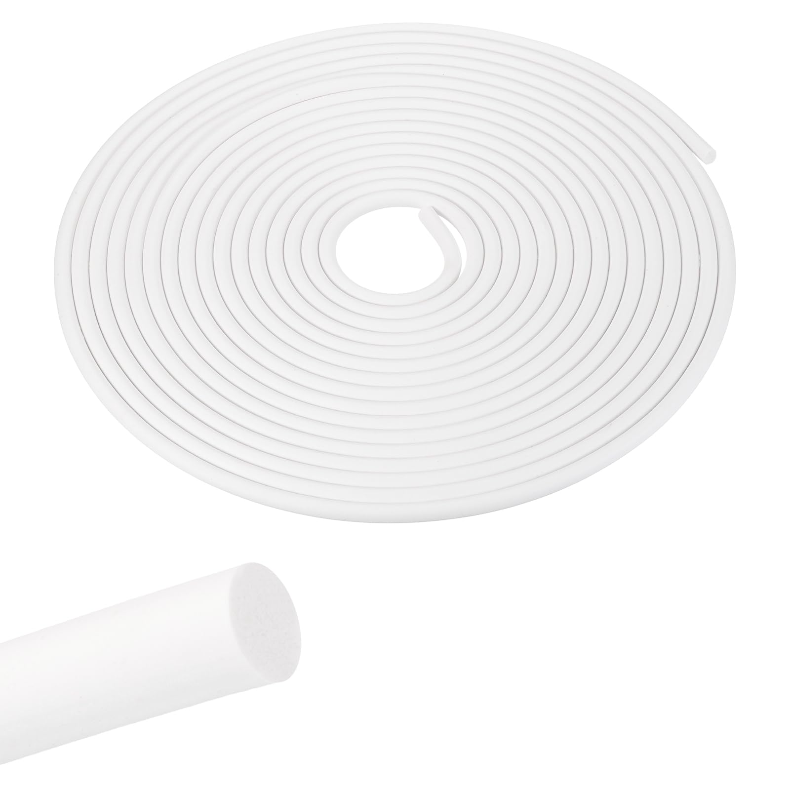 sourcing map 32.8 ft Backer Rod, 5/16 Inch Diameter Foamed Silicone Foam Caulk Saver, Weather Strip Seal for Sealing Concrete Gaps, Expansion Joints, Crack Filling, Doors, Windows, White