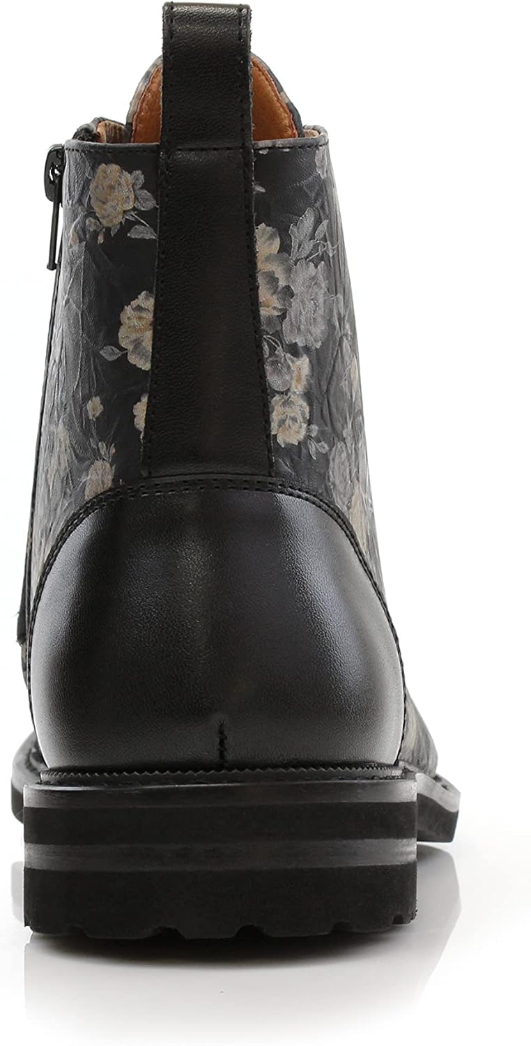 Polar Fox Men's Ankle Dress Boots | Lace-up Casual Fashion Boot Collection | Cap Toe & Plain Toe Styles