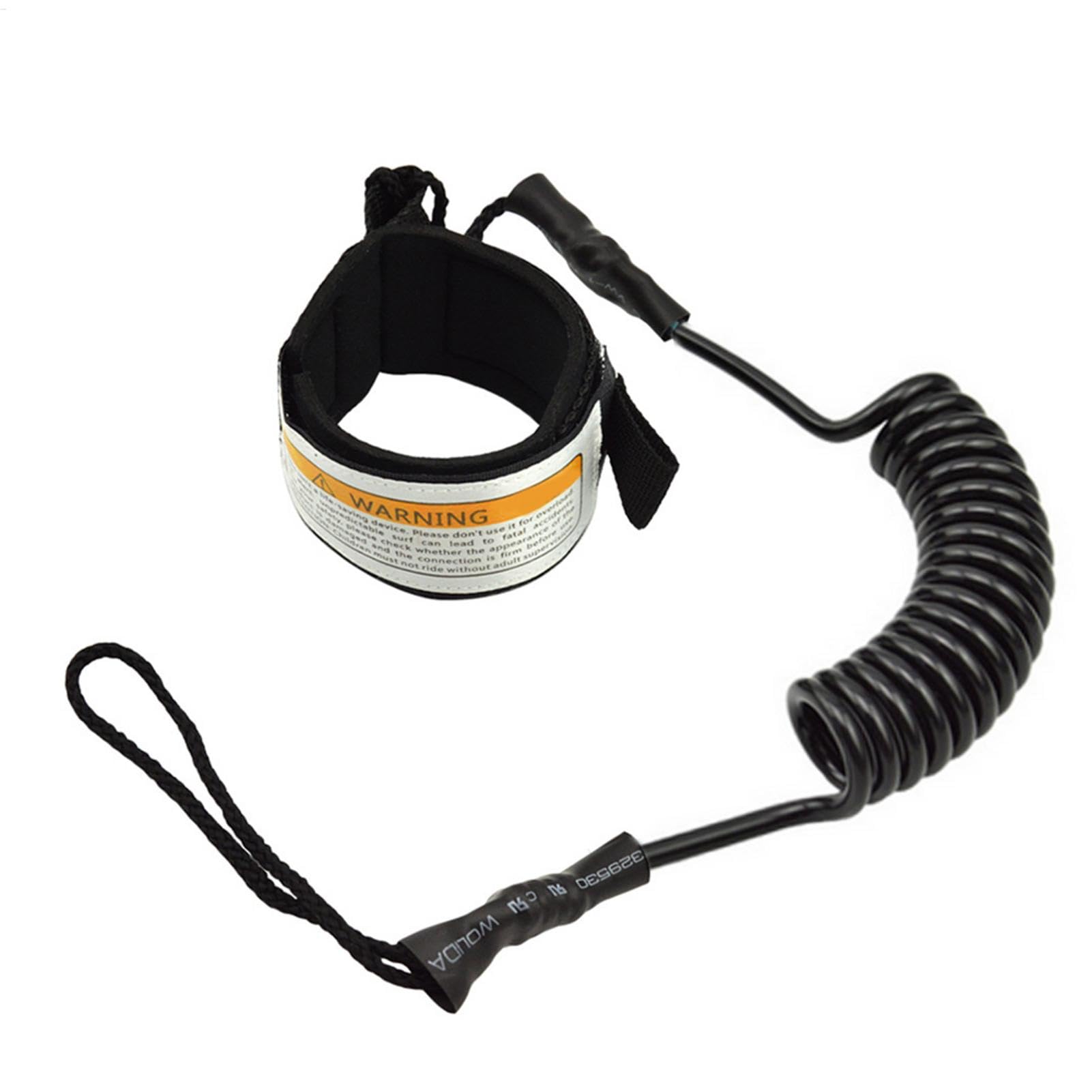 Coil Leash - 6mm Surfboard Leash | Thick Strap for Longboard Surfboards | Legrope Strap | Coiled Paddle Board Leashes | Bodyboard Coil Leash | Paddle Board Safety Leash for Stand Up Paddle Board