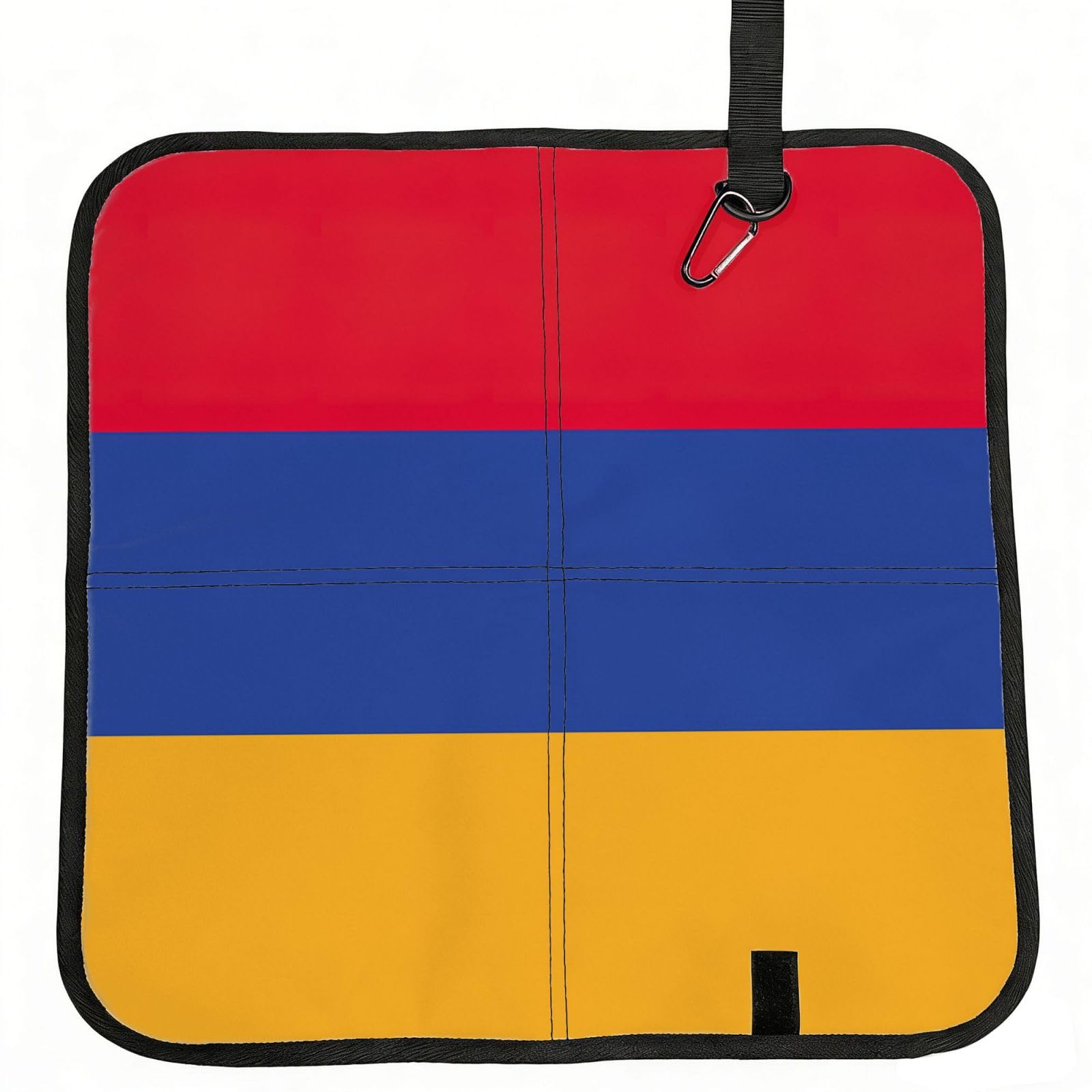 AYYQWE Flag Of Armenia Print Foldable Seat Cushion Portable Chair Pad Office Commuting Picnic Camping Outdoor