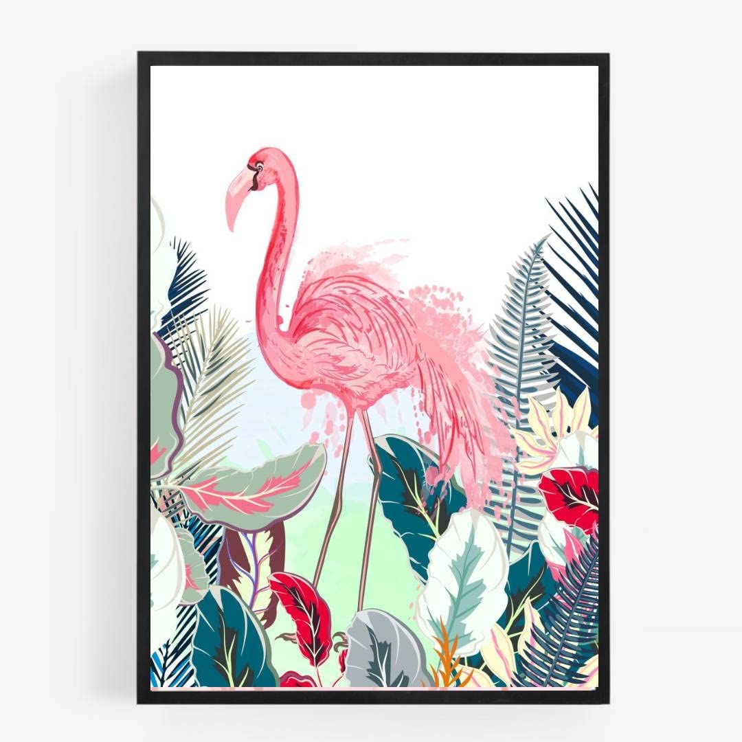 Gfc Black White Pink Flamingo Print Picture Poster A4 Unframed 1 Wall Art Home Decor Decorating 1 Nursery