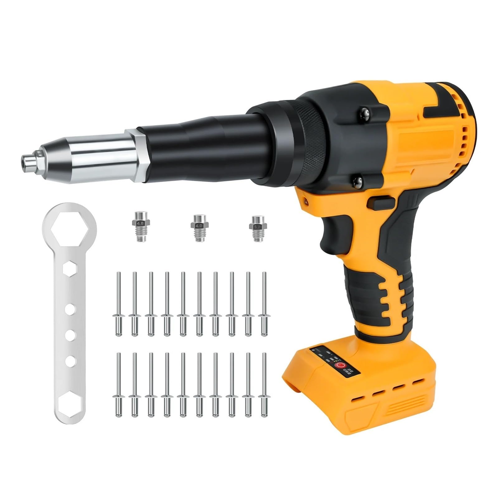 Fbftgmrmta Without Battery Brushless Electric Rivet Gun Cordless Riveter Tool 2.4-4.8Mm Rivet Nut Gun Automatic Riveting Power Tool