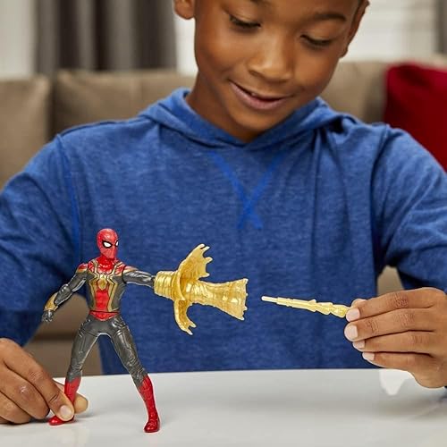 Miniatura 5 de Marvel Spider-Man: No Way Home Mystery Webgear/Spider-Man Iron Spider Traje Integrado Figura de acción F1916 Auténtica