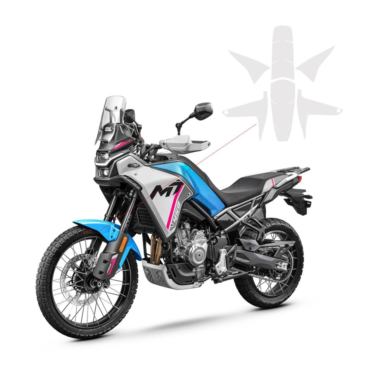 Motorcycle Fuel Tank Sticker for CF&MO&to 450MT 450 MT Motorcycle Paint Protection Film Body Protection Sticker Total Protection Kits Accessories