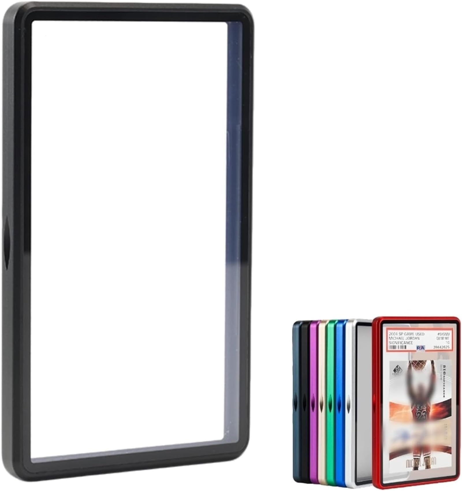 Premium Graded Trading Card Protector - 35PT- BGS Slab Bumper Guard, UV & Scratch Resistant & Magnetic Closure | Aluminum Frame Card Storage Holders Bumper Case for Sports & MTG Cards (Black)