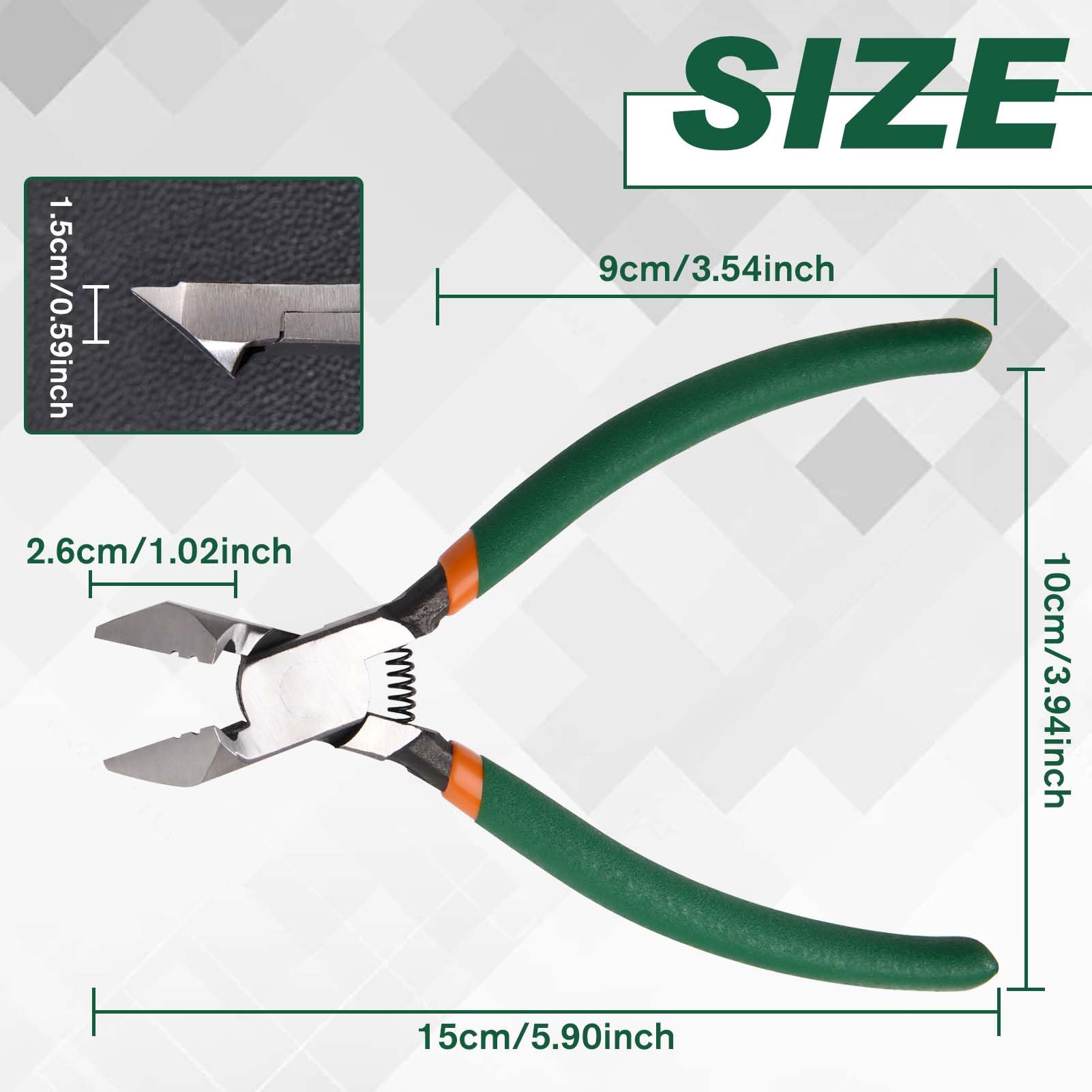 GOLD DEER 45 Angled Diagonal Pliers for Flush Cut Plastics Wire Cutters with Wire Stripping Holes Wire Side Cutters Clippers Flush Cutter Wire Snips for Jewelry Making Electronic - Image 4