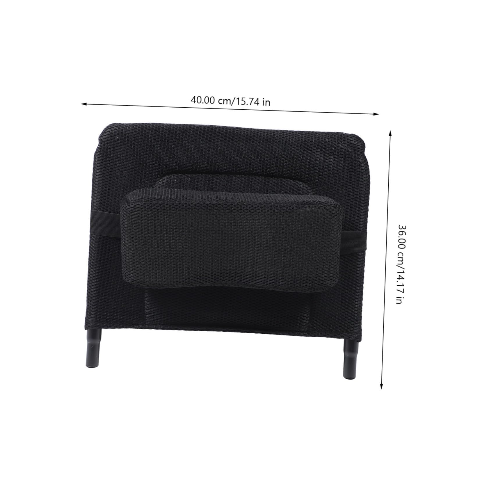 Respaldo de Silla de Ruedas Negro de Malla y Acero al Carbono | Accesorio para Silla de Ruedas, Relleno Suave y Acabado Fino, Ajuste de Respaldo Elevable y Uso Diario