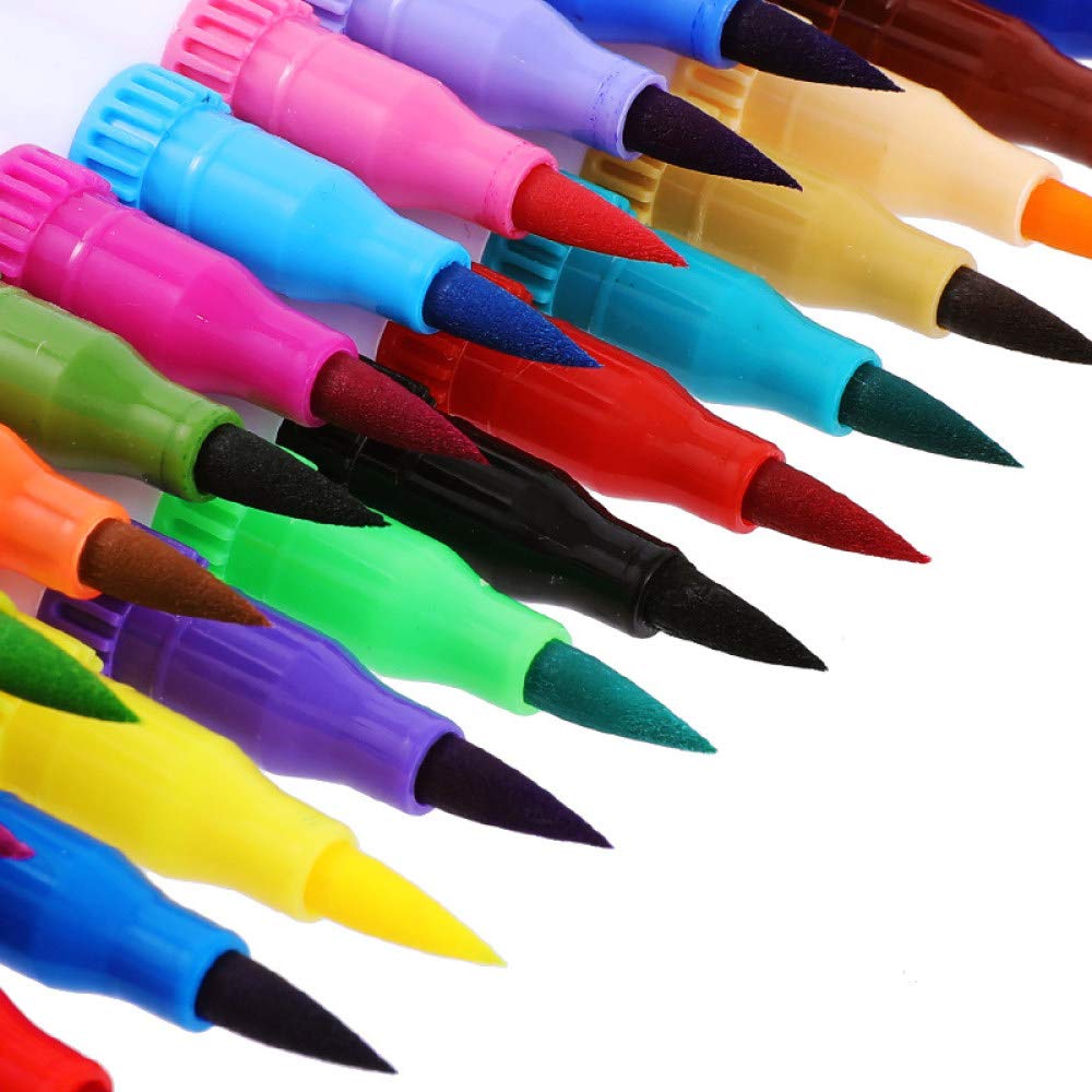 Stylo Aquarelle 100 Couleurs Stylo Pinceau Double Fineliner Art marqueurs Dessin Peinture Aquarelle Pinceau Stylo Fournitures de Papeterie Scolaire 100colro