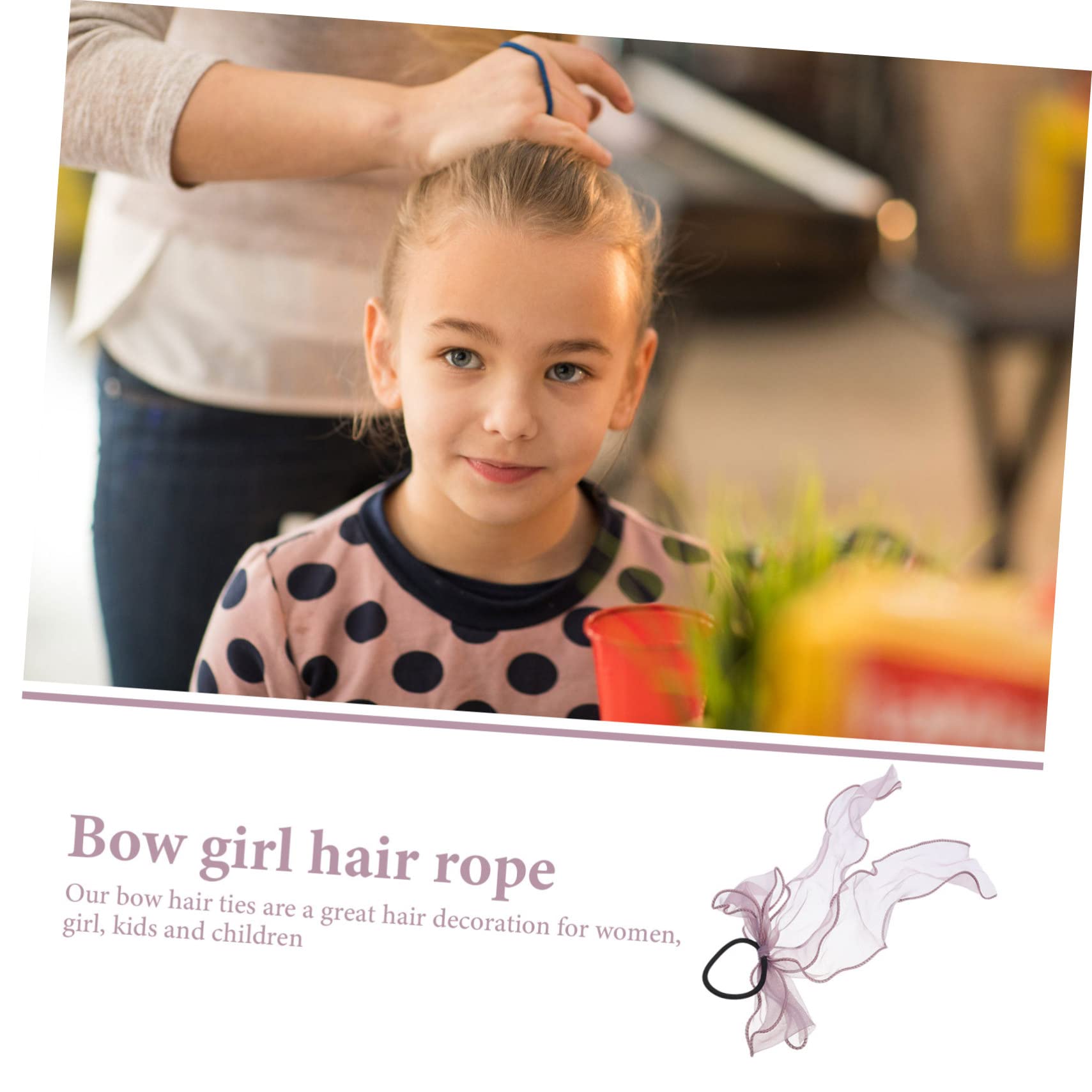 FOMIYES 20piezas Gomas Para Cabello Lazo Accesorios Elásticos Para Coletas De Niñas Gomas Decorativas De Tul Para Chicas Para Fiestas y Actividades Escolares