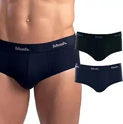 Kit 2 Cuecas Modal Slip Mash Tencel Masculina Adulto Extremamente Confortavel