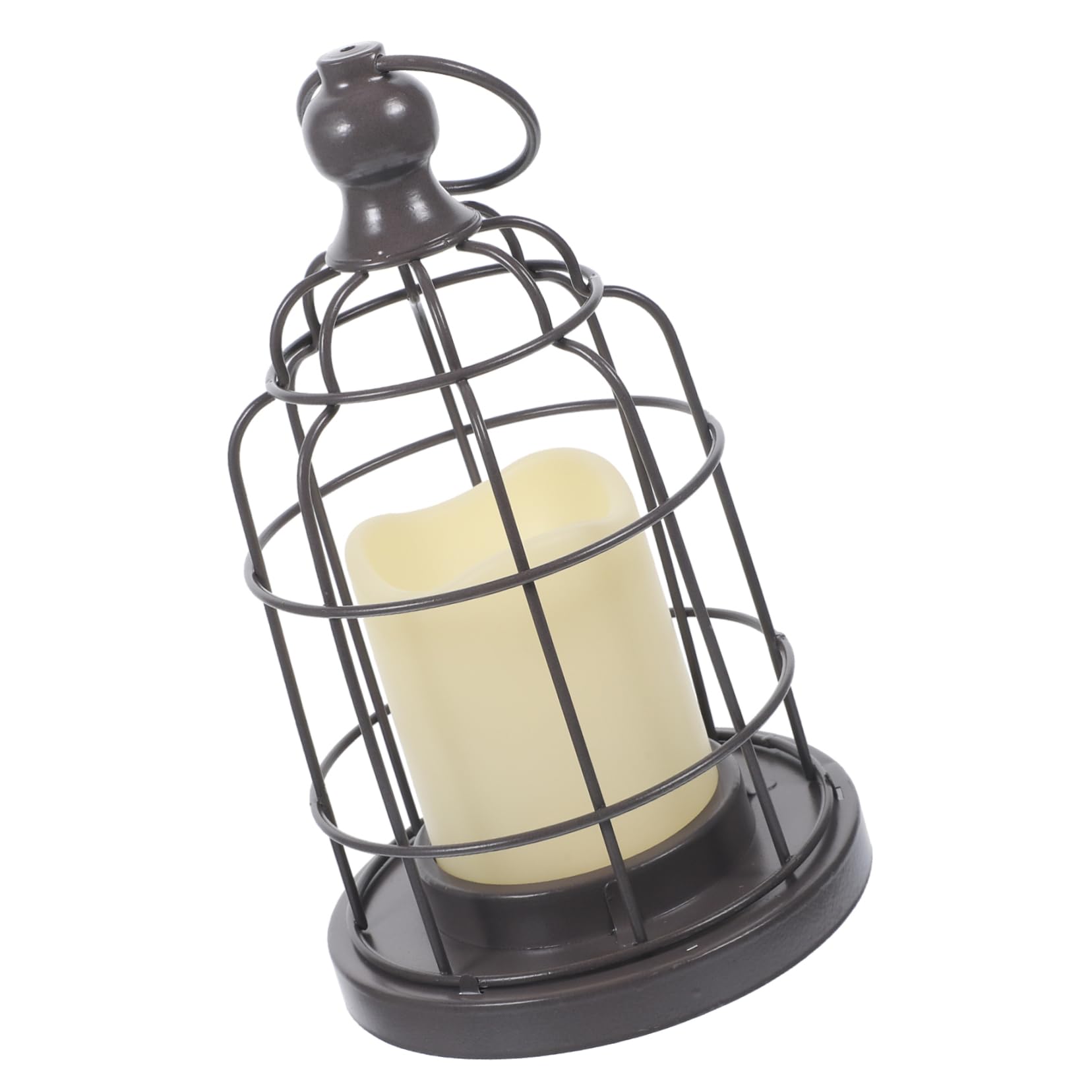 Cabilock Decorative Lights Led Candle Lights Hanging Wind Lantern Vintage Candle Holder Outdoor Lantern Tealight Candle Lantern Rustic Lantern Outdoor Decor Old Fashioned Iron Wire Plastic