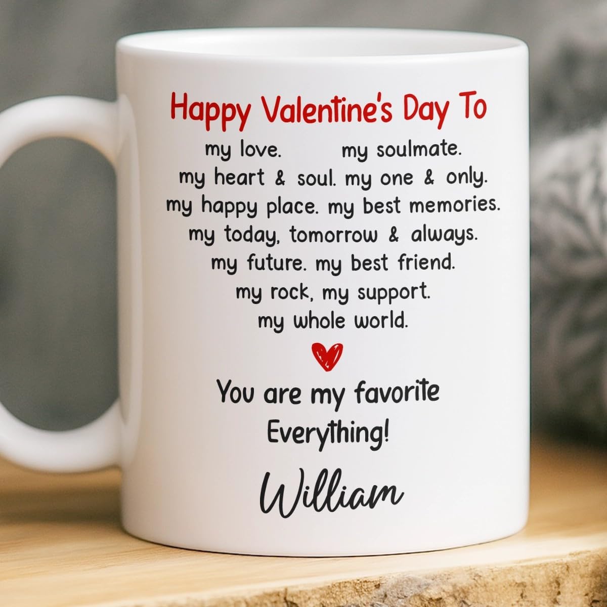 You Are My Favorite Everything Custom Mug, Valentines Day Birthday Gift for Her Him, Anniversary Wedding Gifts for Husband Wife Women Men, Romantic Gift for Wife from Husband, Couple Gift