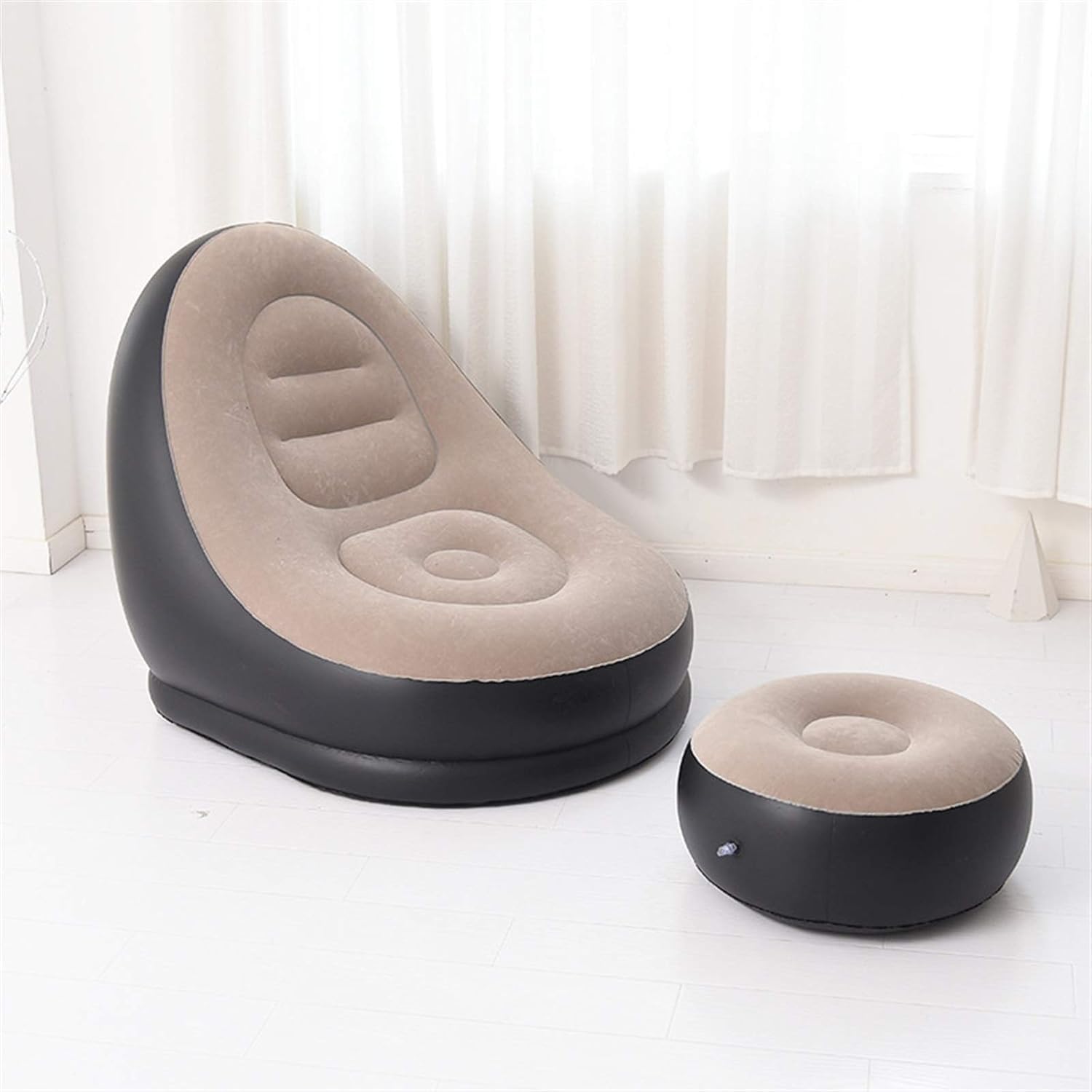 Cpixen Inflatable Chair with Household air Pump,Air Sofa Inflatable Couch,Inflatable Lounge Chair for Indoor LivingRoom Bedroom ReadingRoom Office Balcony,Outdoor Travel Camping Picnic 2
