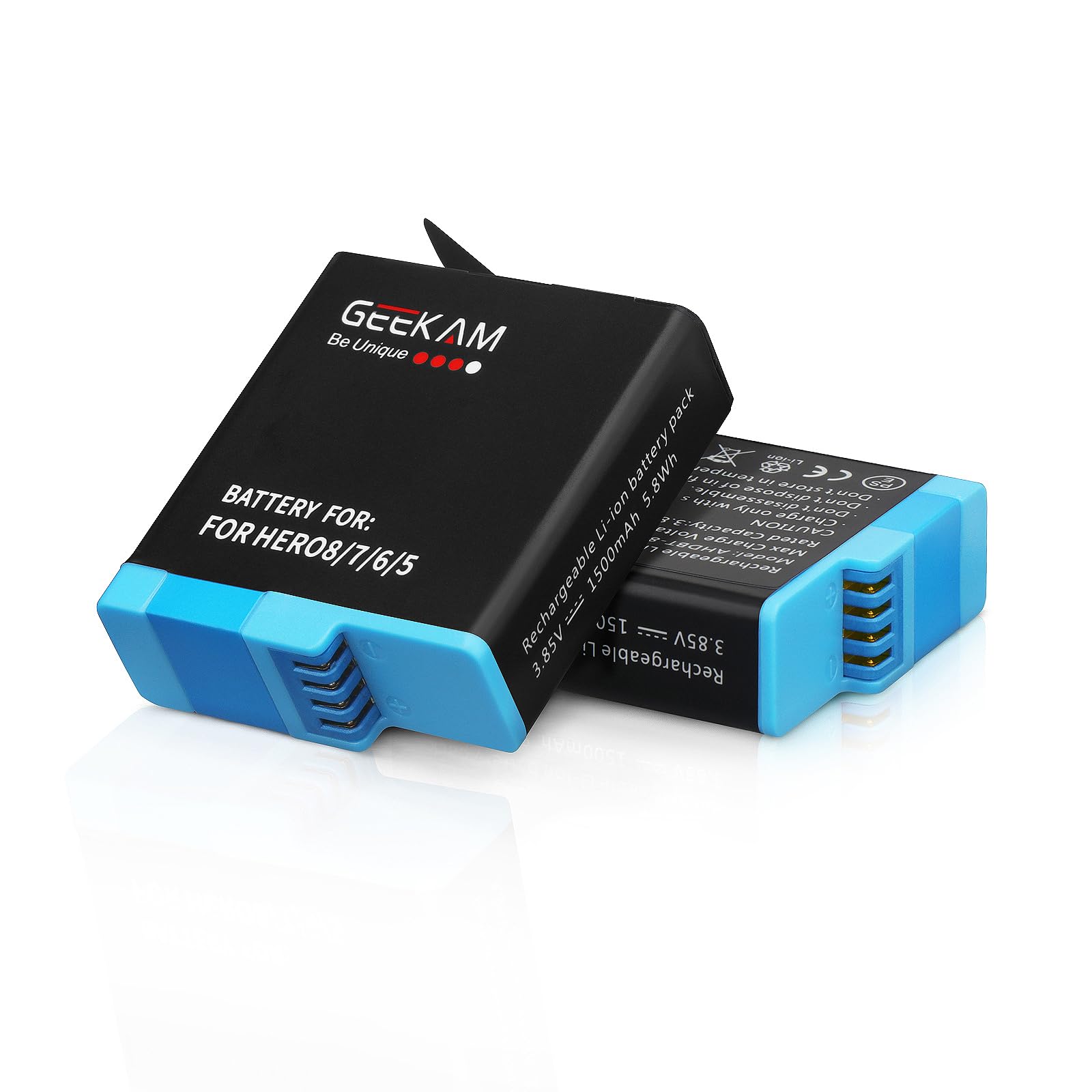 2 baterías recargables compatibles con Hero 5 6 7 8
