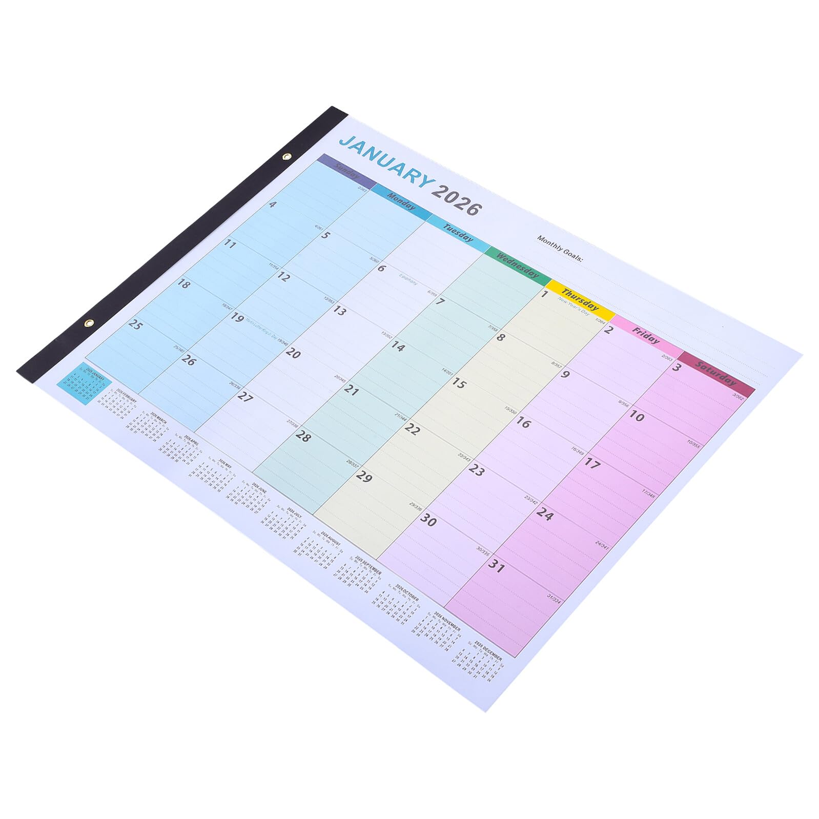 PLAFOPE Calendario Mensile da Appendere Visualizzazione Verticale Calendario Grande per Casa e Ufficio per Organizzazione
