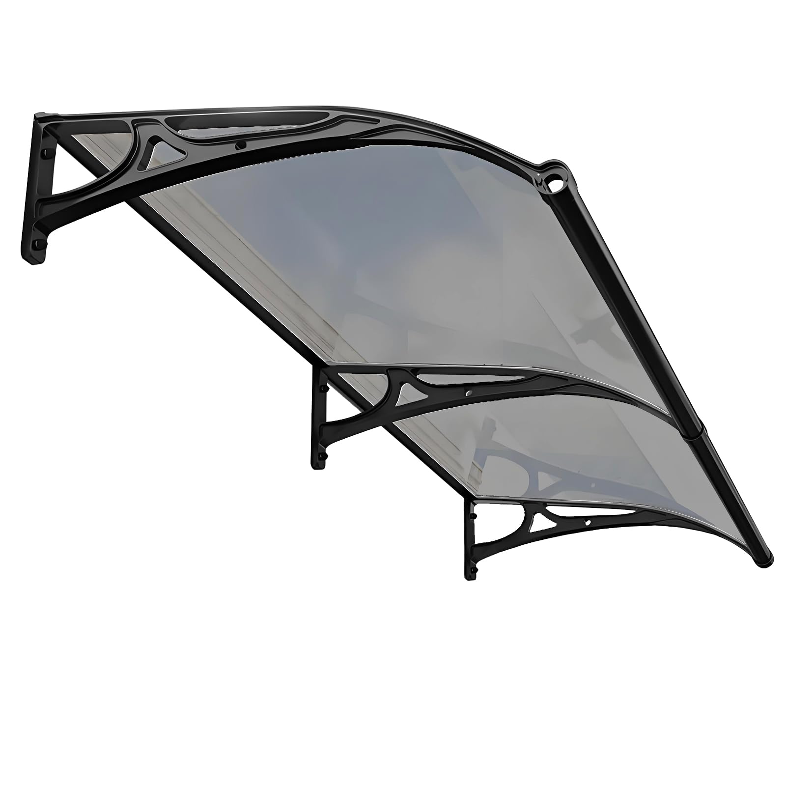 GJZQDKX Polycarbonate Window Door Awning Canopy - Outdoor Sun & Rain Protection UV-Resistant Awnings for Porch Patio Deck -Weatherproof Canopy Cover
