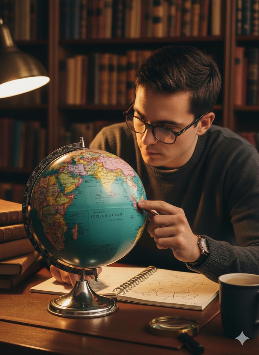 COSMIC GLOBE EXPORTS Rotating World Globe 12 Inch with Metal Arc and Stand for Home Décor, Office Decor and Decorations items,Study Table decor Items, Birthday, Party Gifts and Anniversary. 4