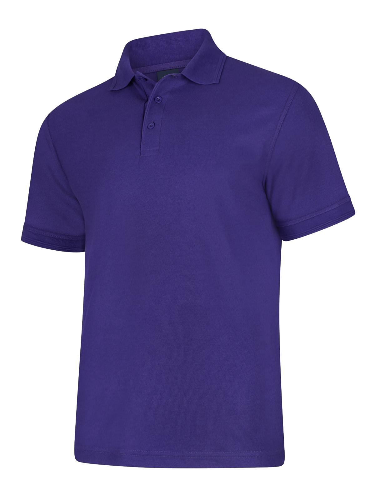 Uneek Clothing Men's French Navy Deluxe Poloshirt - Purple - Xxxl Large