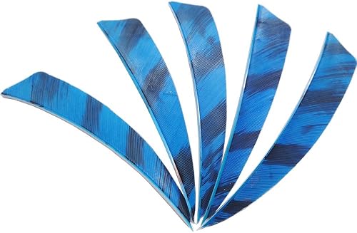 Miniatura 8 de AMEYXGS Paletas de flecha natural de 4 pulgadas con plumas de pavo con flechas de 4.2 in, veletas para flechas de bricolaje, accesorios de 50